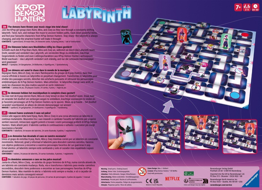 Ravensburger Spiel "K-Pop Demon Hunters Labyrinth" Made in Europe