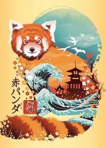 Ravensburger Cat Warrior, Red Panda & Dragon 100 Piece Mini Puzzle with Stand for Adults