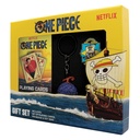 FaNaTtik One Piece Gift Set – Playing Cards Gum Gum Fruit Keyring & Going Merry Pin Badge Officially Licensed Merchandise Anime Collectible Gift Bo