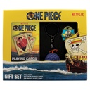 FaNaTtik One Piece Gift Set – Playing Cards Gum Gum Fruit Keyring & Going Merry Pin Badge Officially Licensed Merchandise Anime Collectible Gift Bo
