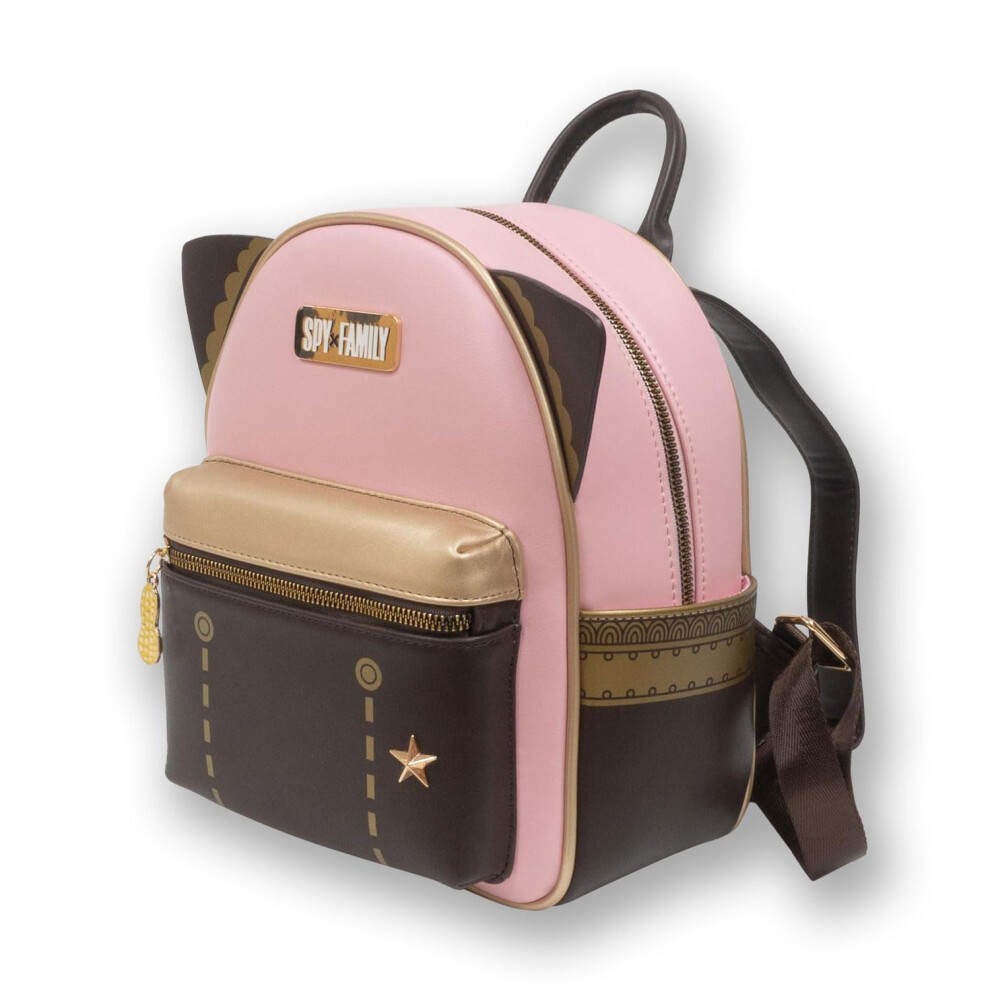 Spy X Family Anime Anya Pink PU Mini Backpack with Horns