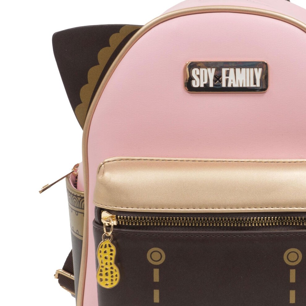 Spy X Family Anime Anya Pink PU Mini Backpack with Horns