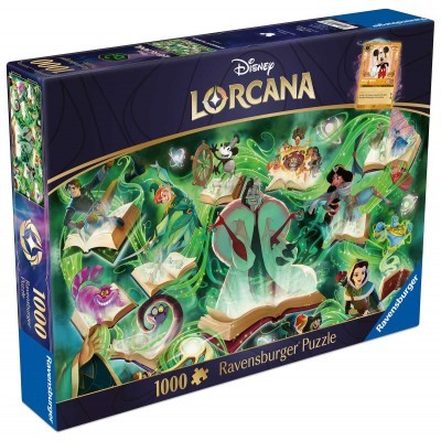 Ravensburger Disney Lorcana Glimmers of the Realm: Emerald 1000 Piece Jigsaw Puzzle for Adults and Kids Age 12 Years up