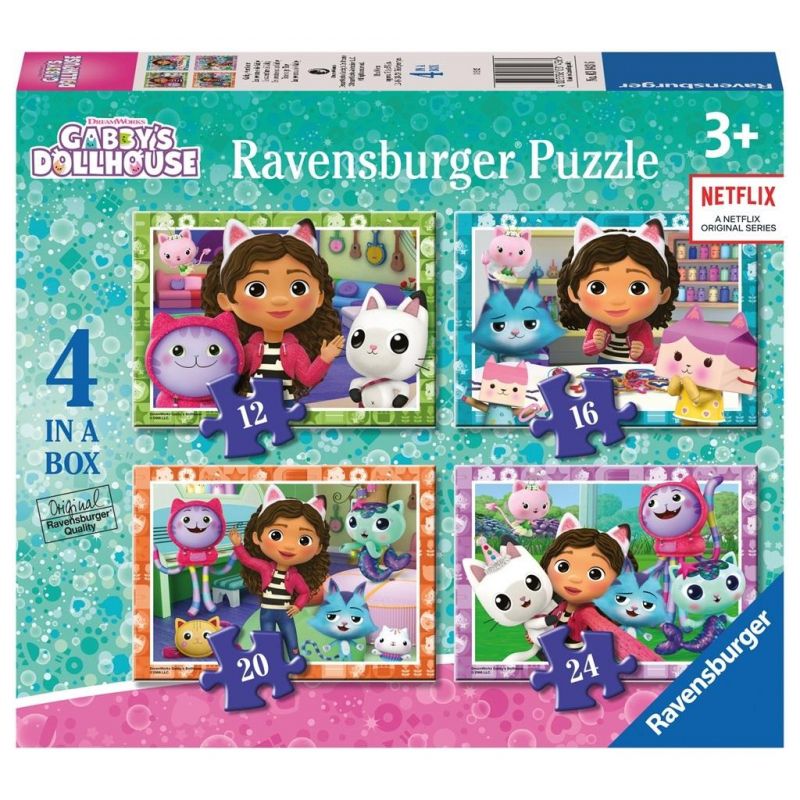 4 Puzzles - Gabby's Dollhouse