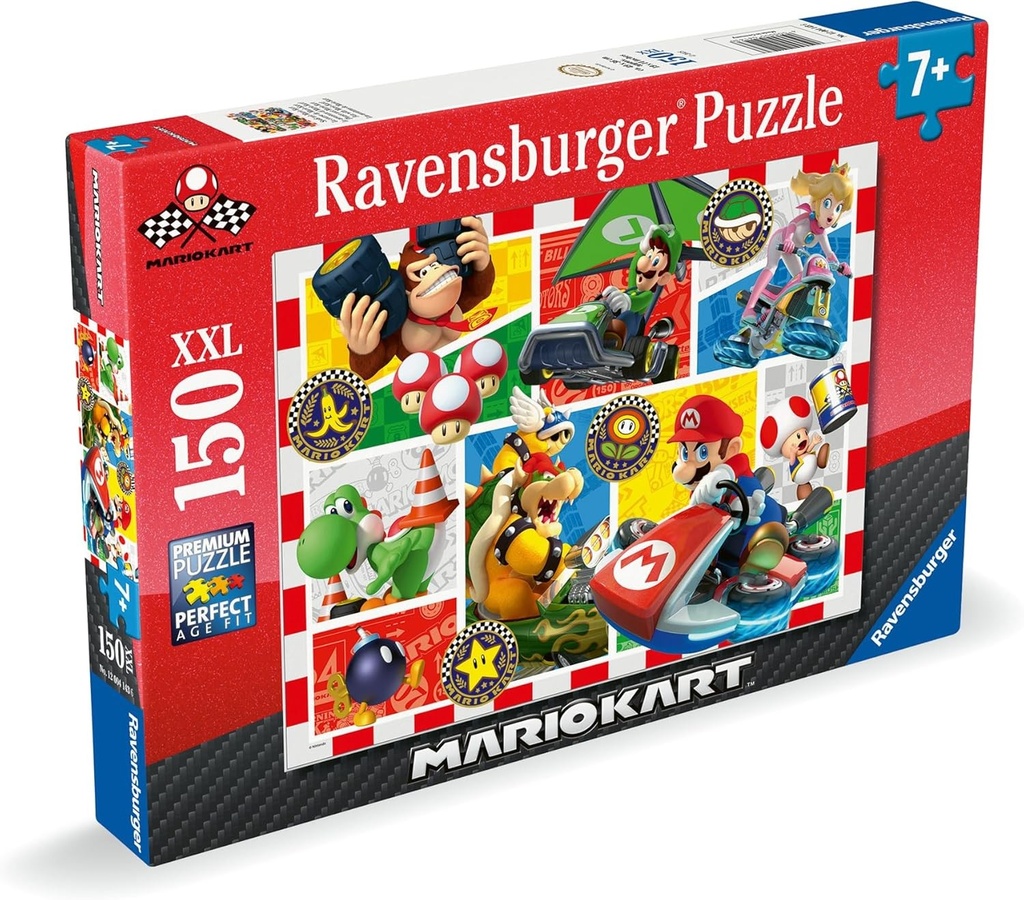 Ravensburger Kinderpuzzle 12004143 - Spaß Mit Mario Kart - Puzzle Für Kinder Ab 7 Jahren Mit 150Teilen Im XXL-Format