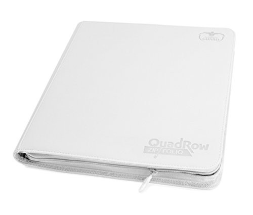 Ultimate Guard XenoSkin Quadrow Zipfolio 12 Pocket Card Storage Binder Portfolio White