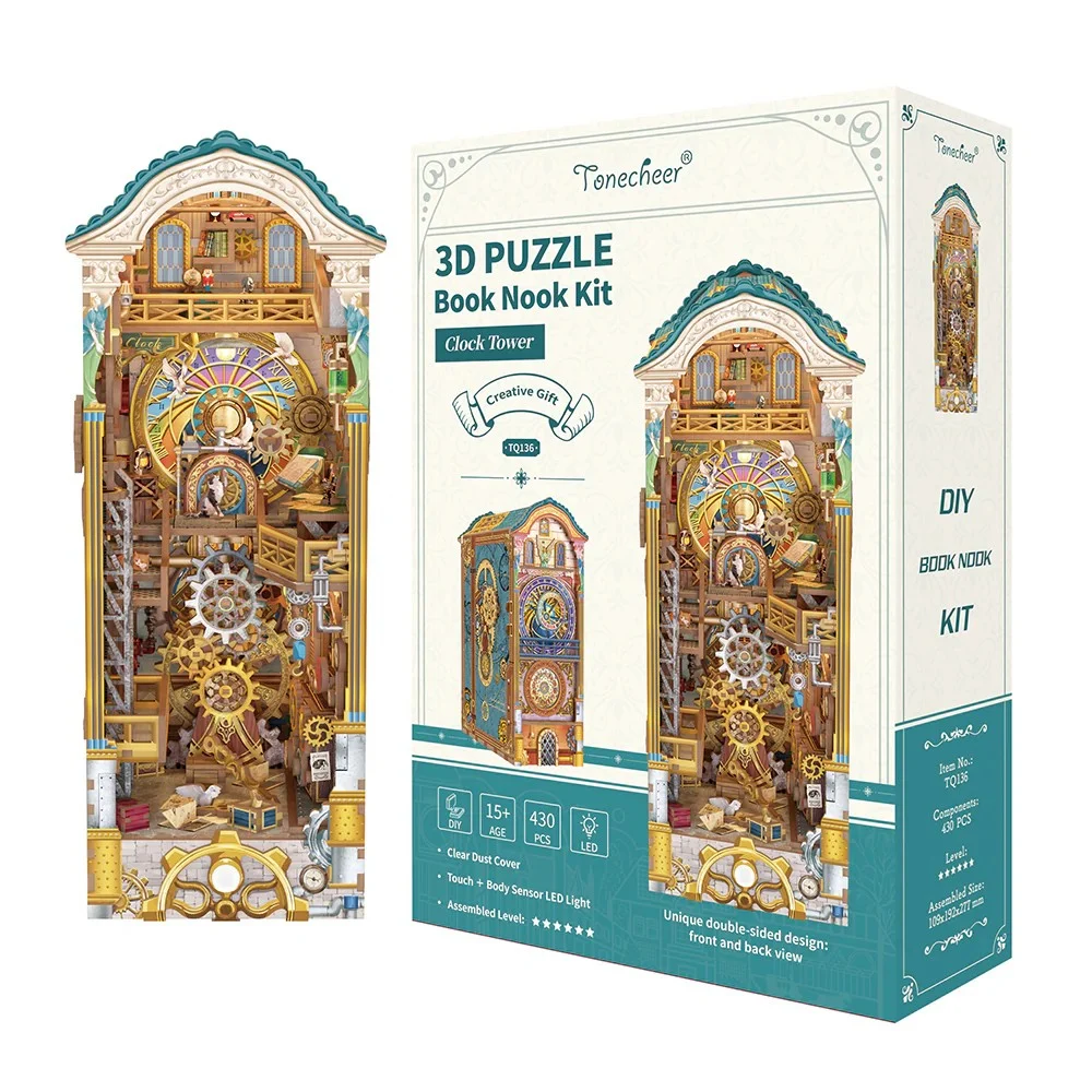 BOOK NOOK KIT - DIY- Tour de l'horloge - 430pcs + LED Light