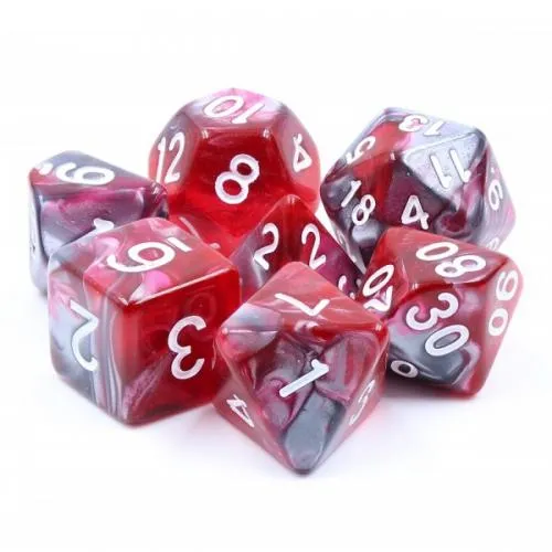 Lot de 7 dés en boîte – Dragon's Blood