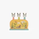 Jouet Pop up en bois Trois petits lapins